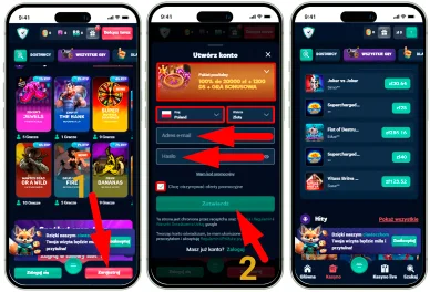 Utwórz konto Utwórz konto w kasyno online