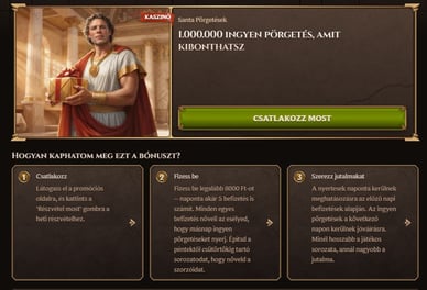 Lanista ingyenes pörgetések