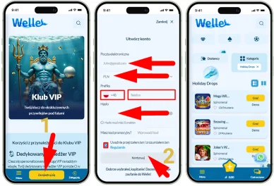 Rejestracja w kasynie Rejestracja w Welle Casino
