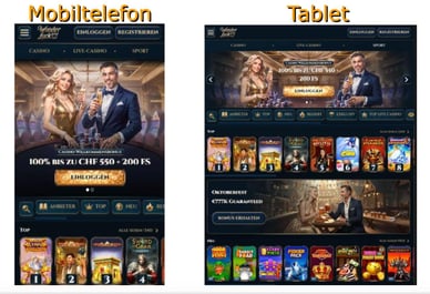 Test der mobilen Version des WonderLuck Casinos