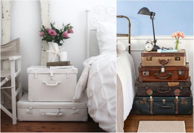 STACKED VINTAGE SUITCASE NIGHTSTAND