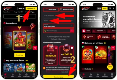 Rejestracja w FieryPlay Online Casino