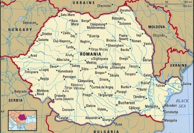 Románia térkép