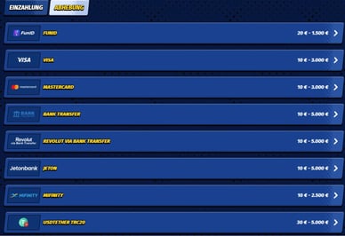 Auszahlungen in Big Clash Casino