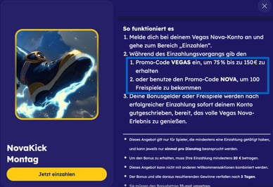 Reload Bonus Promo Code