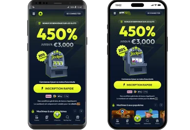 Winzter application mobile casino interface.