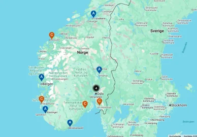 Kart over IKEA i Norge Kart over IKEA i Norge