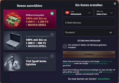 RoyalXO Casino Registrierung