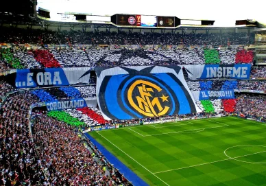 Striscioni dei tifosi dell’Inter