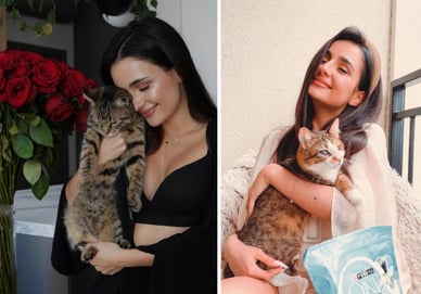Анна Трінчер зі своїми котами