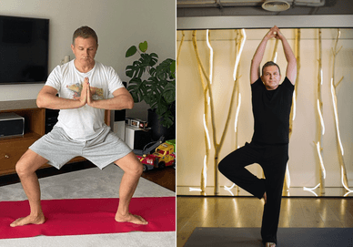 Юрій Горбунов займається йогою