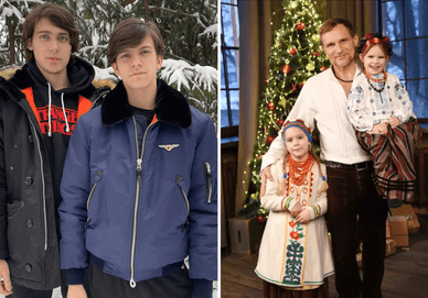 Олег Скрипка з дітьми