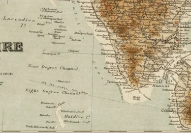 Brittisk karta över Maldiverna, 1920