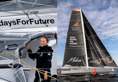 Грета Тунберг подорожує на вітрильнику