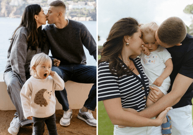 Артем Довбик з дружиною та донькою