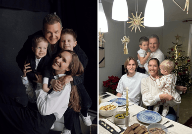 Юрій Горбунов з дружиною та дітьми