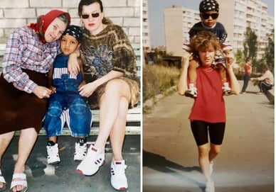 Беленюк з мамою Світланою та бабусею Жанною