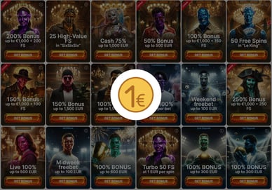 casino 1 euro deposit bonus