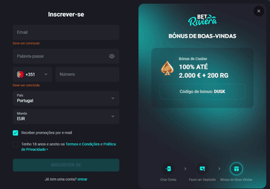 Criação de uma conta no Bet Riviera Portugal