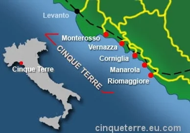 Mappa Cinque Terre