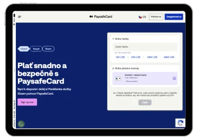 Nákup kupónu na webu Paysafecard