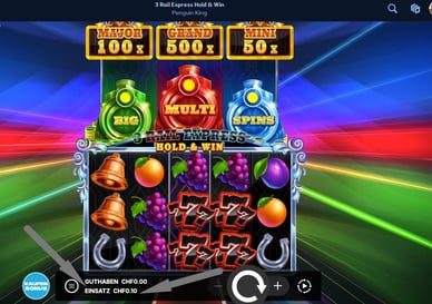 Einsatz ab CHF 0,10 im Slot 3 Rail Express Hold & Win