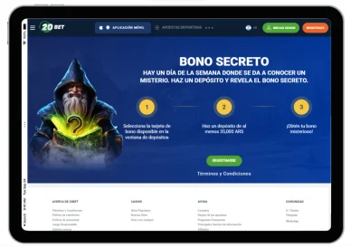 Bono secreto en el casino online 20bet