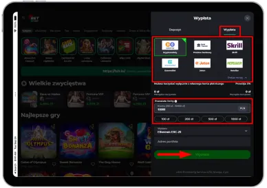 Wypłata prawdziwych środków z kasyna