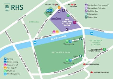 chelsea flower show map