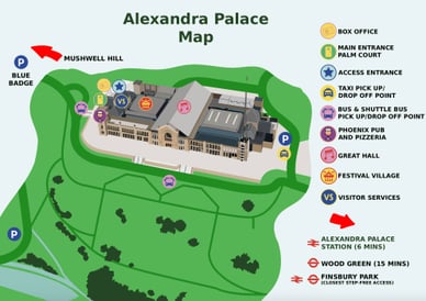 alexandra palace map