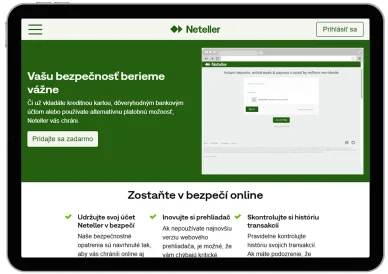 Neteller Webová stránka Webová stránka Neteller