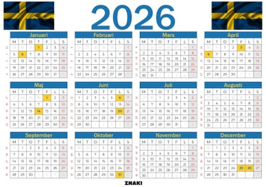 Kalender Röda dagar 2026 Kalender Röda dagar 2026