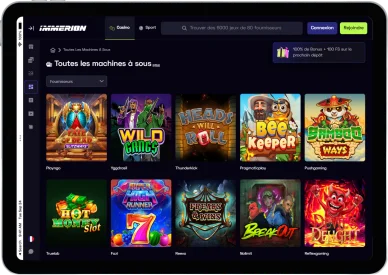 Immerion casino — mascotte et animations.