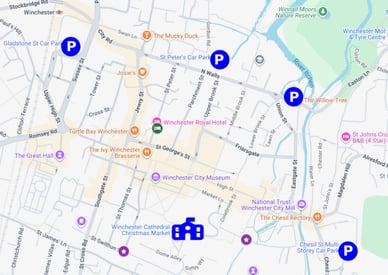 winchester christmas market parking