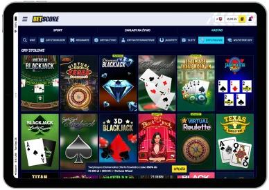 Gry stołowe w kasynie internetowym BetScore