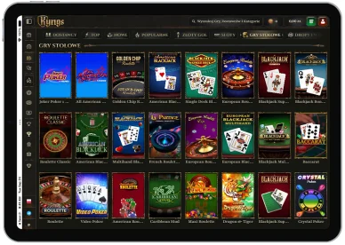 Gry Stołowe Gry stołowe w Casino online Kyngs