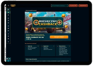 Kasyno cashback — miesięczny cashback
