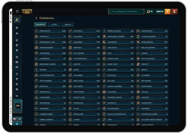 Dostawcy gry w MonsterWin