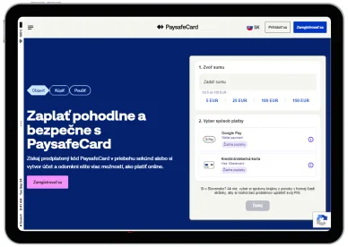 Paysafecard hlavná stránka Hlavná stránka Paysafecard