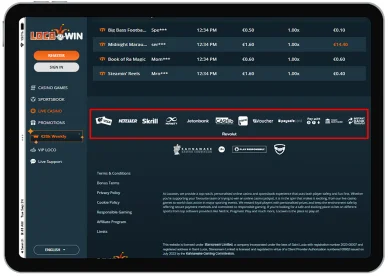 Opcje dostępne dla wpłaty i wypłaty Sposoby płatności w Loco win Casino