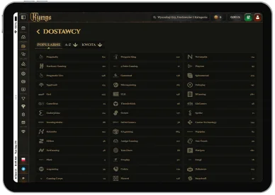 Dostawcy gry w kasynie Dostawcy gry w Kyngs Online Casino