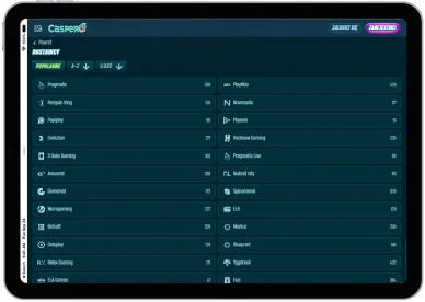 Dostawcy gry w kasynie