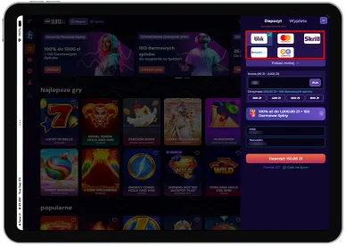Płatności w SlotsDJ Kasyno