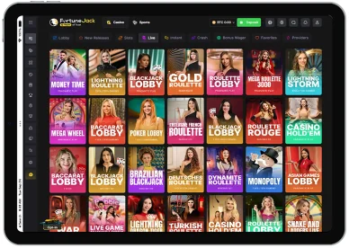 Kasyno na żywo Kasyno na żywo w kasyno FortuneJack