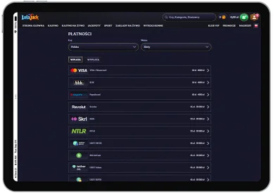 Metody płatności w kasynie Sposoby płatności w Casino Online LolaJack