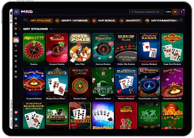 Gry Stołowe MadCasino — gry stołowe
