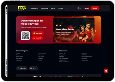Yep Casino mobilná aplikácia Mobilná aplikácia Yep Casino