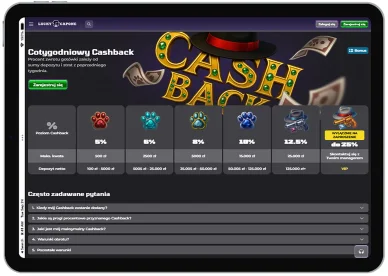 Casino Luckycapone — cotygodniowy cashback