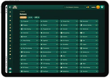 Dostawcy gry w GoKong Casino Online Dostawcy gry w kasynie