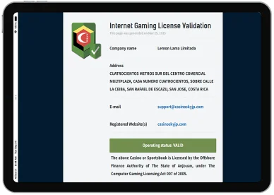 セキュリティと安全性 スカイカジノの安全性